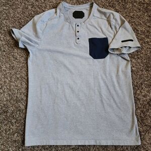 Under Armour Grey Short Sleeve Athletic Henley Shirt Men's XL